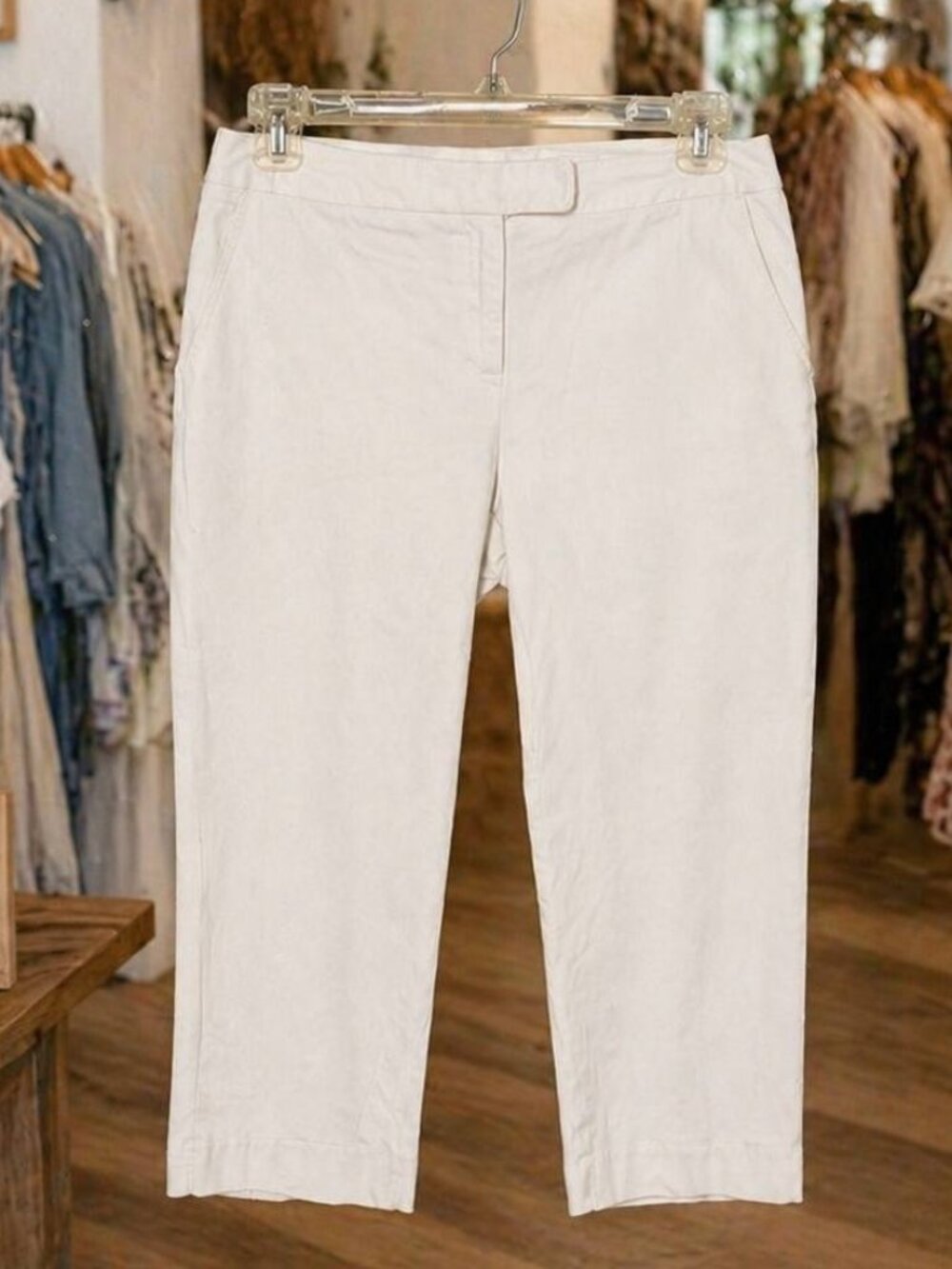 White Capris Plus Size 14